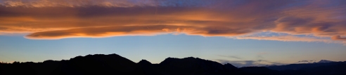 Winter sunset panorama, Boulder CO.